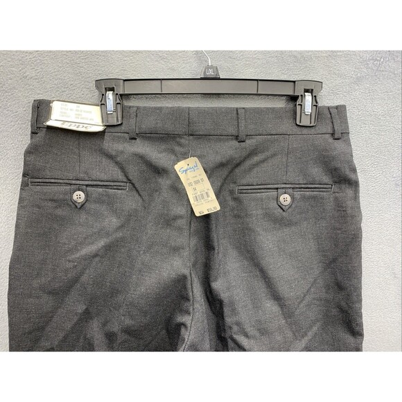 Eppe Amadeo Pants Mens 100% Worsted Wool Pleated Black Size 34 R X37 Business - Picture 8 of 15